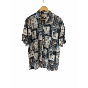 Clearwater Outfitters Hawaiian Shirt Mens L Tropical Fish Beach Print
